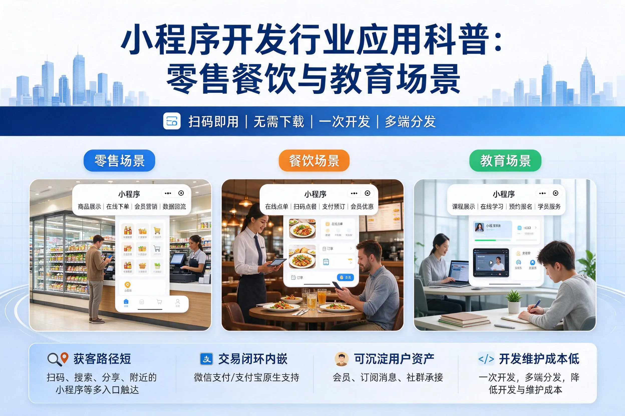 楚雄小程序开发行业应用科普：零售餐饮与教育场景