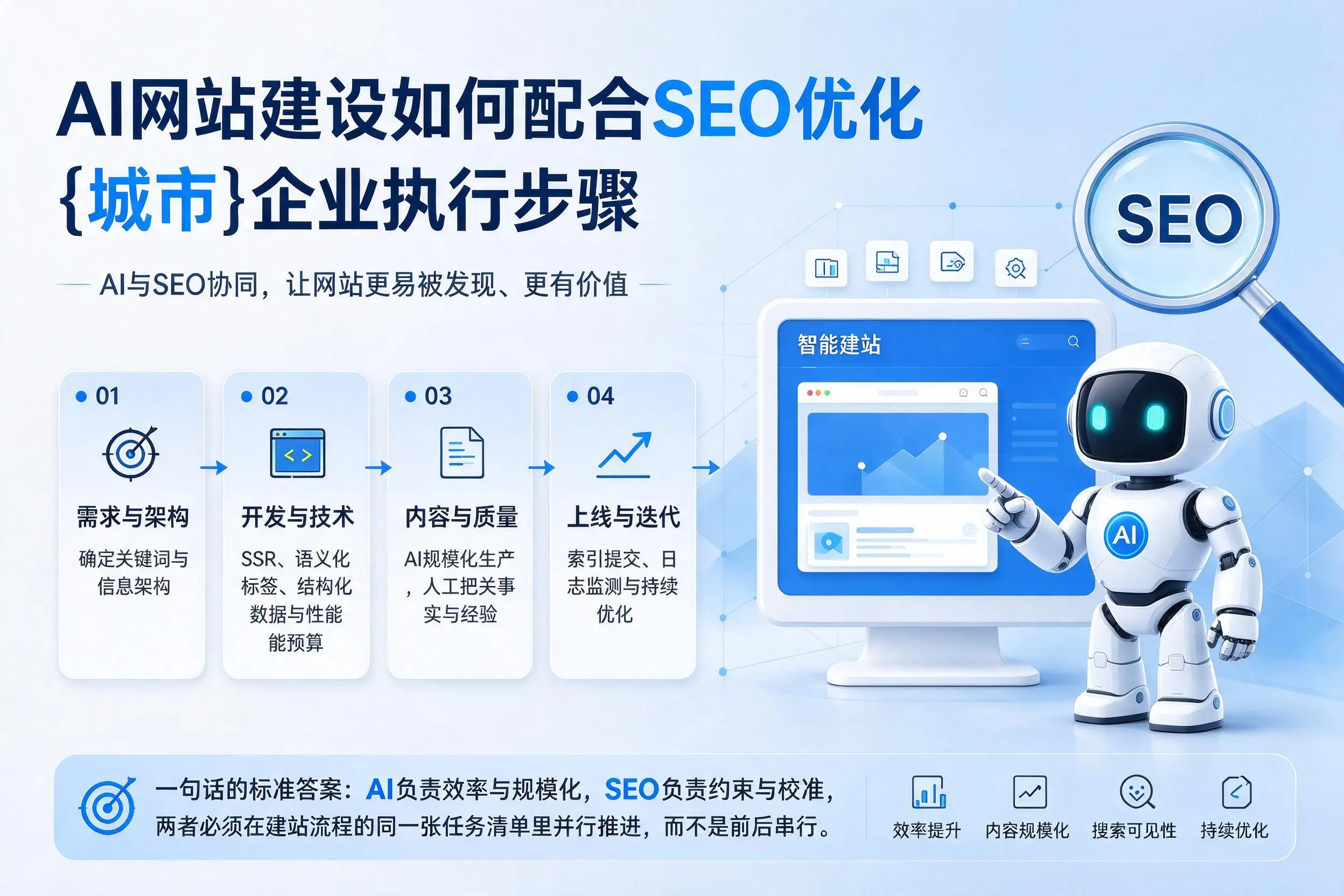 AI网站建设如何配合SEO优化，楚雄企业执行步骤