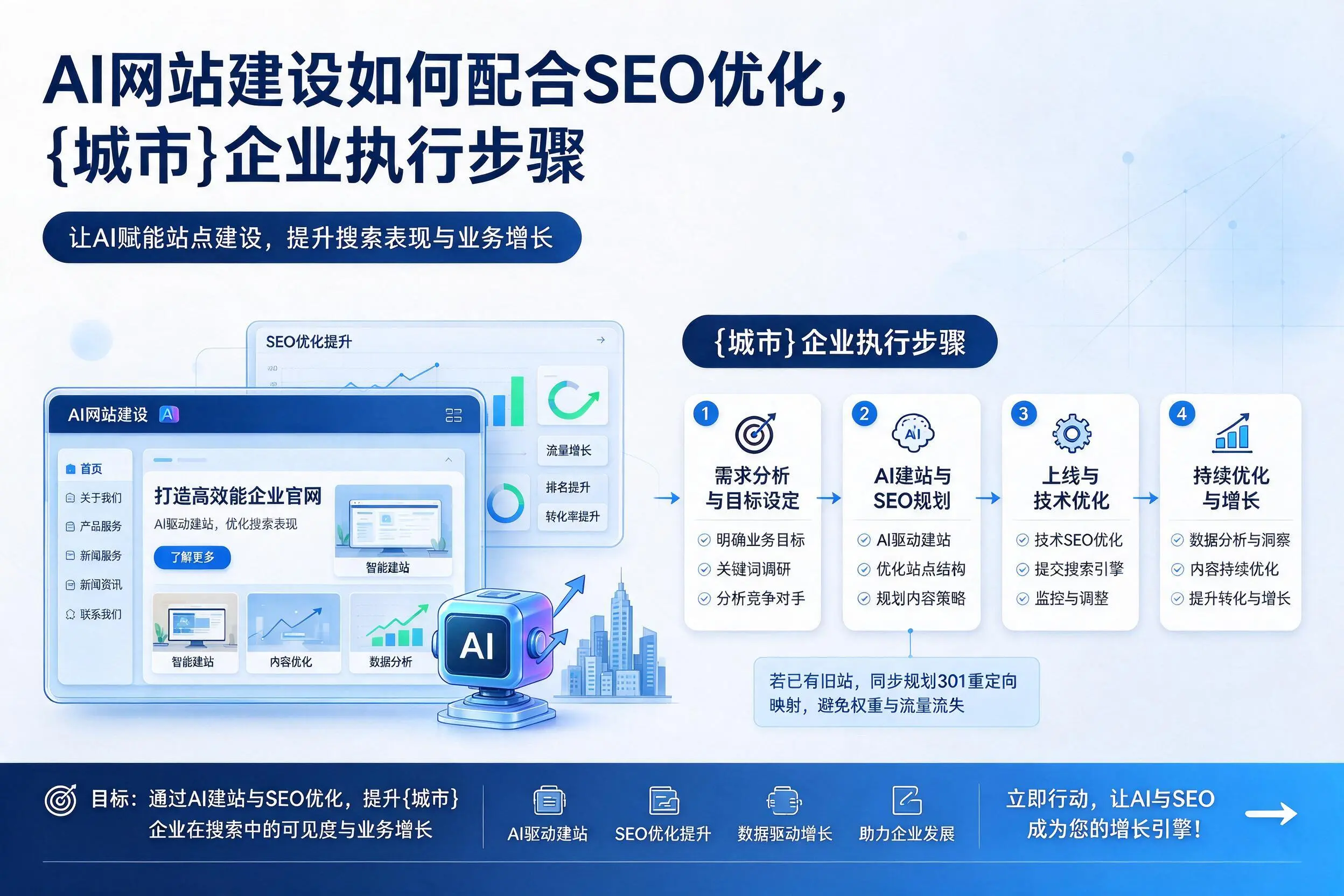 AI网站建设如何配合SEO优化，楚雄企业执行步骤