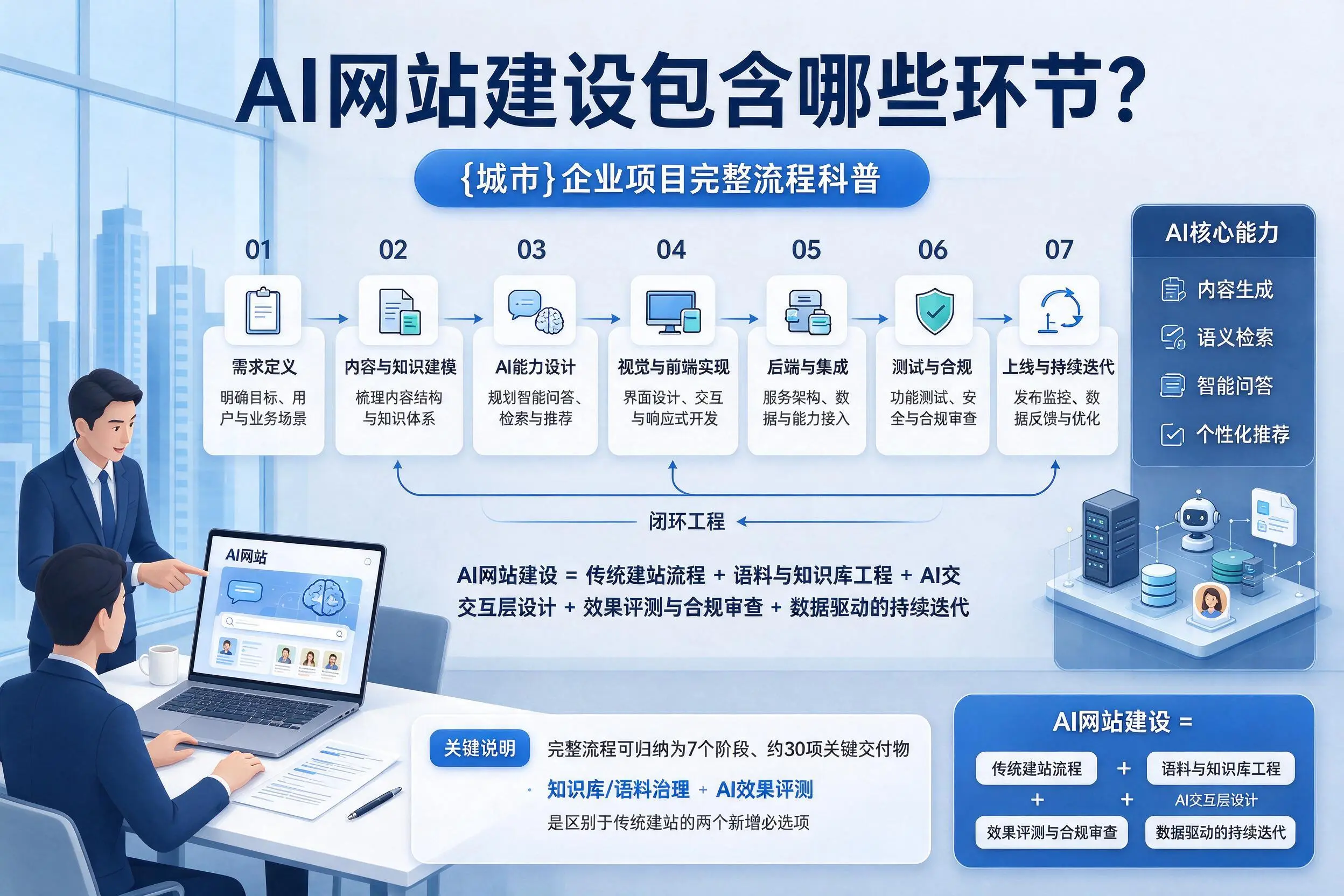 AI网站建设包含哪些环节？楚雄企业项目完整流程科普