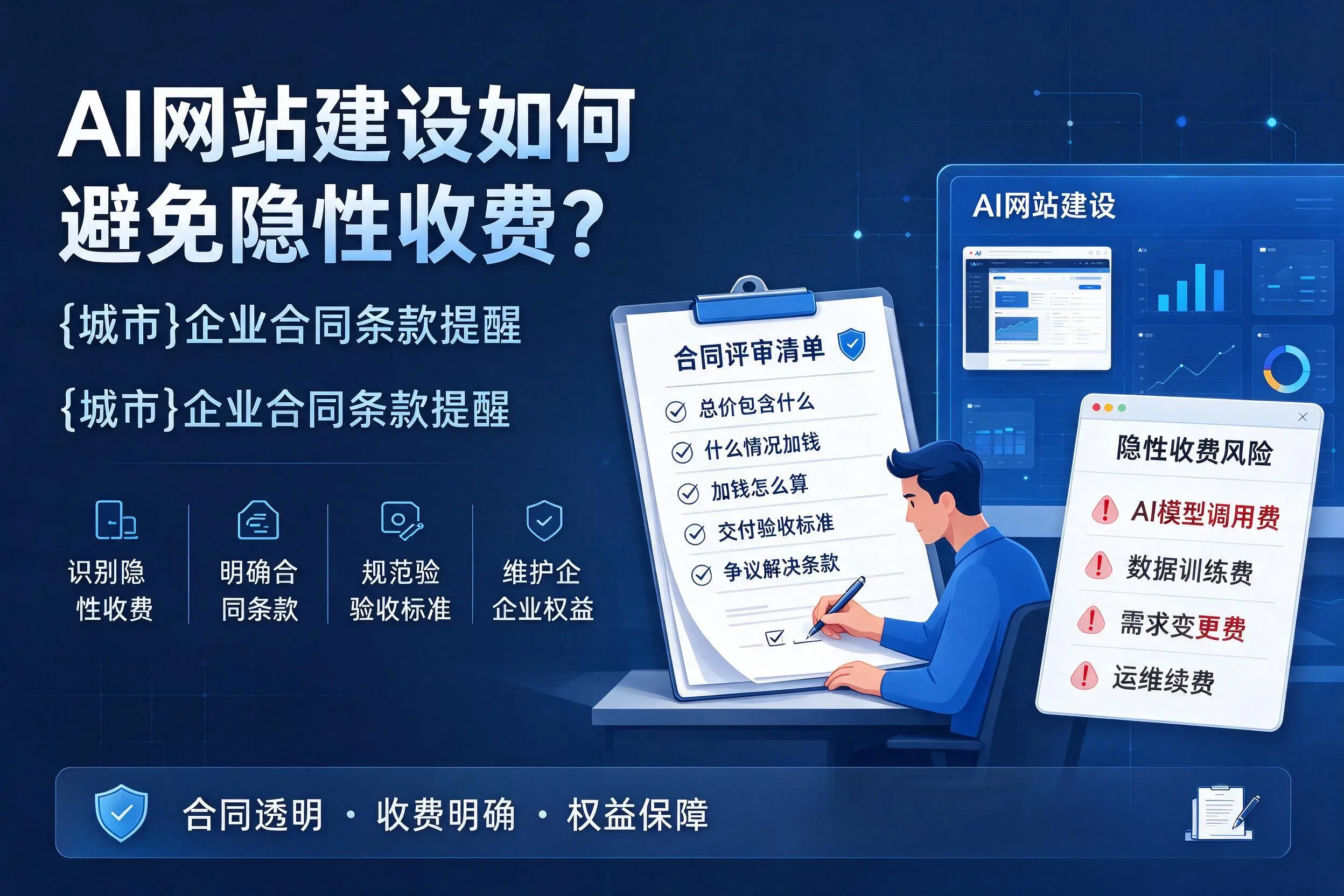 AI网站建设如何避免隐性收费？楚雄企业合同条款提醒